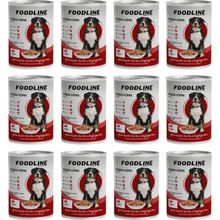 Foodline 12x400 gr Biftekli Yetişkin Köpek Konservesi