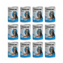Foodline 12x400 gr Somonlu Yetişkin Kedi Konservesi