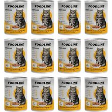 Foodline 12x400 gr Tavuklu Yetişkin Kedi Konservesi