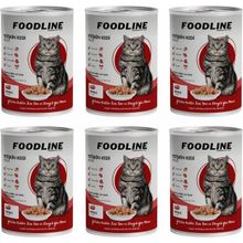 Foodline 6x400 gr Biftekli Yetişkin Kedi Konservesi