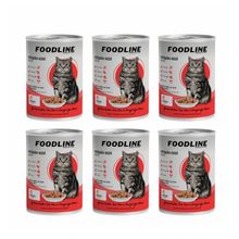 Foodline 6x400 gr Kuzu Etli Yetişkin Kedi Konservesi
