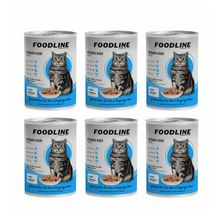Foodline 6x400 gr Somonlu Yetişkin Kedi Konservesi