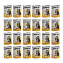 Foodline Gravy Sos İçerisinde Parça Etli 24x400 gr Tavuklu Yetişkin Kedi Konservesi