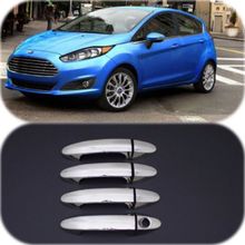Ford Fiesta 2009 2017 Paslanmaz Çelik 4 Kapı Krom Kapı Kolu