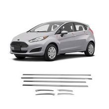 Ford Fiesta 2009-2017 Paslanmaz Çelik 8 Parça Krom Cam Çıtası