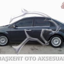 Ford Focus Sedan 2005-2008 4 Parça Krom Cam Çıtası