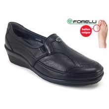 Forelli 26226 Siyah Hakiki Deri Kadın Günlük Ayakkabı