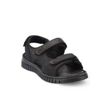 Forelli 38506 Arya-G Siyah Comfort Deri Kadın Sandalet