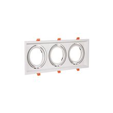 Forlife FL-2192 B AR111 Üçlü Metal Beyaz Kasa Vitrin Aydınlatma Armatür Kasası