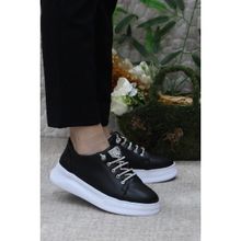Fort Gnd 32604 Siyah Beyaz Comfort Hafif Rahat Kadın Günlük Ayakkabı