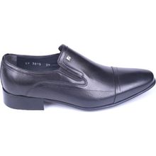 Fosco 3015 Siyah Bağcıksız Hakiki Deri Erkek Klasik Ayakkabı