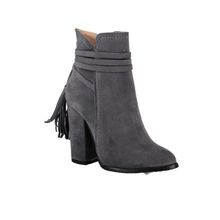 Fox Shoes A922803902 Gri Süet Kadın Bot