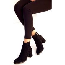 Fox Shoes C654013302 Siyah Süet Kadın Bot