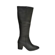 Fox Shoes L251081609 Ten Suni Deri Kalın Tabanlı Kadın Çizme