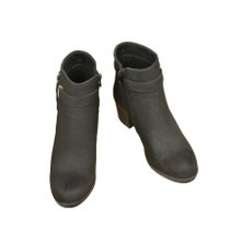 Fox Shoes L674161502 Siyah Süet Kalın Topuklu Kadın Bot