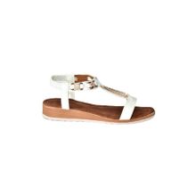 Fox Shoes M258312209 Beyaz Taş Detaylı Günlük Kadın Sandalet