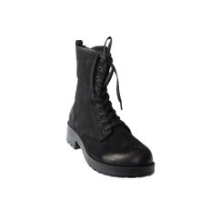 Fox Shoes N555400101 Siyah Hakiki Deri Nubuk Günlük Kadın Postal Bot
