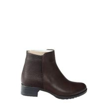Fox Shoes N555500103 Kahverengi Hakiki Deri Alçak Topuklu Kadın Bot