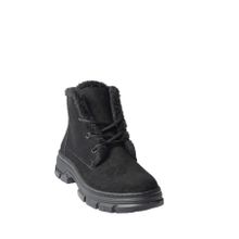 Fox Shoes N820160002 Siyah Süet Alçak Topuklu Kadın Bot