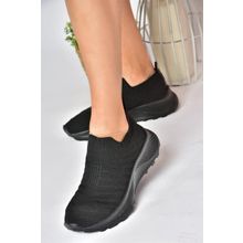 Fox Shoes P239503304 Siyah Triko Kumaş Kadın Spor Ayakkabı Sneakers