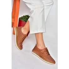 Fox Shoes P555004703 Taba Bağcıklı Kadın Günlük Ayakkabı