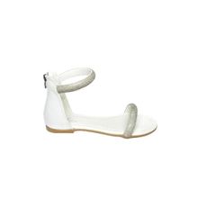 Fox Shoes S2720090 09 Taşlı Beyaz Kadın Sandalet