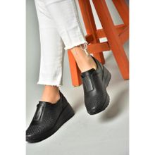 Fox Shoes S5400455 03 Siyah Hakiki Deri Günlük Kadın Ayakkabı