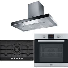 Franke Fcr 925 Tc BK/XS/900 Black/inox Davlumbaz Fhng 905 4g Tc Bk C Black Ocak Fsl 86 H Xs Black/inox Fırın Ankastre Set