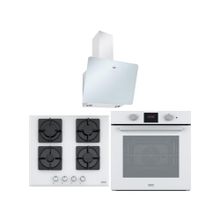 Franke FPJ 615 V WH A/600 - Fhns 604 4G WH C - FSL 86 H WH 3'lü Beyaz Ankastre Set