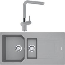 Franke Urban UBG 651-100 Nero 1.5 Gözlü Armatürlü Granit Eviye Seti
