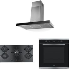 Franke X-V A90+FHCR 905 4G TC HE BK C+FMY 98 P XS Inox 3'lü Ankaste Set