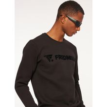 Fred Mello FM23W07FG Siyah Bisiklet Yaka Erkek Sweatshirt