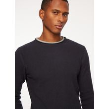 Fred Mello FM23W07MG Lacivert Bisiklet Yaka Slim Fit Erkek Kazak