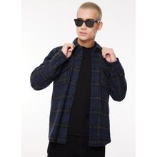 Fred Mello FM23W26KT Lacivert Slim Fit Gömlek Yaka Erkek Gömlek