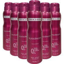 Free Love Eurodream 6x150 ml Kadın Sprey Deodorant