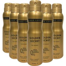 Free Love Golden Secret 6x150 ml Kadın Sprey Deodorant
