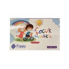 Freely Lastikli 10 Adet Çocuk Yüz Maskesi