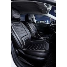 Fresh Start Bmw 2 Serisi 218 Uyumlu Lüx Deri Ön Arka Takım Sport Series Siyah Beyaz Oto Koltuk Kılıfı