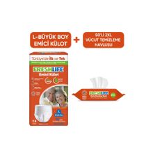 Freshlife Emici Külot Large 30x2 Adet Hasta Bezi + 2XL 50 Yaprak Vücut Temizleme Havlusu