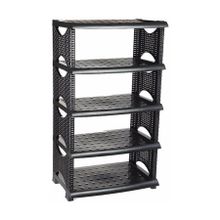 Freshlife Siyah Rattan Ayakkabılık