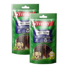 Freshy Beefy Twists Sığırlı 2x75 gr Köpek Ödül Maması