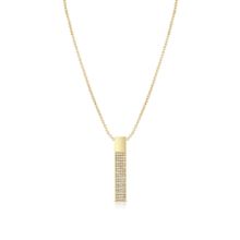 FRNCH FRJ30437-537-G Dikdörtgen Model Zirkon Taşlı Gold Renk Kadın Kolye