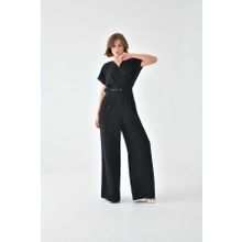 Ftz Women Siyah 30724 Kadın Kemerli Tulum