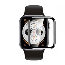 Fuchsia Apple Watch 7 41 mm PPMA Kenarları Full Kapatan Screen Protector Pet Saat Ekran Koruyucu