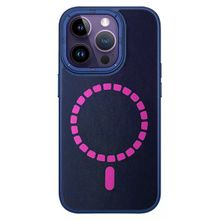 Fuchsia İphone 14 Pro İle Uyumlu Hbc-156 Forum Magneticsafe Kapak Lacivert Kılıf