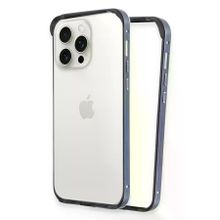 Fuchsia İphone 14 Pro İle Uyumlu Land Bumper Lacivert Koruma Kapak