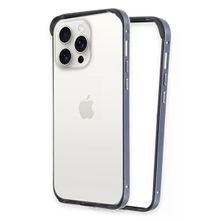 Fuchsia İphone 14 Pro Max İle Uyumlu Land Bumper Lacivert Koruma Kapak