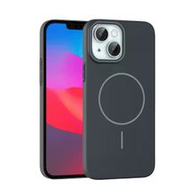 Fuchsia İphone 15 İle Uyumlu Plus Broş Füme Kablosuz Şarj Özellikli Kapak