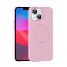 Fuchsia İphone 15 İle Uyumlu Plus Broş Pembe Kablosuz Şarj Özellikli Kapak