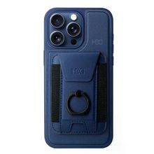 Fuchsia İphone 15 Pro İle Uyumlu Hbc-228 Havana Lacivert Magnet Kartvizitli Kapak